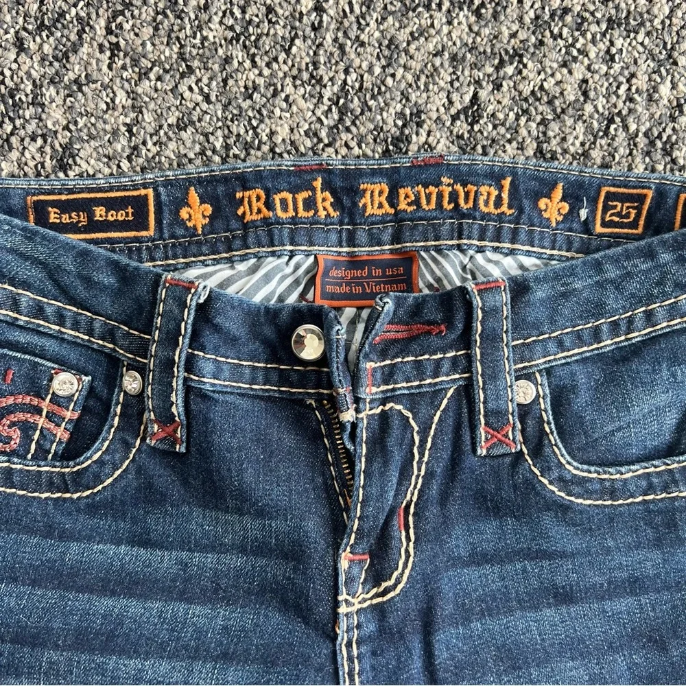 ROCK REVIVAL Alivia Dark Blue Jeans - Picture 5 of 14